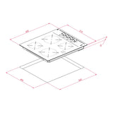 Parrilla Eléctrica Vitrocerámica Modular Teka TBC 64000 XFL BK 60 cm (24") Control Táctil
