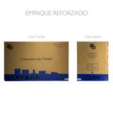 Campana de Pared IHD CH MILAN 60 de 60 cm (24 pulgadas) Filtros Purificadores en Acero Inoxidable y Cristal Curvo