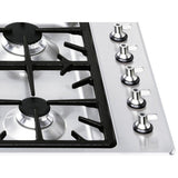 Parrilla Gas Empotre Smeg PGF95K-4 de 90 cm y 5 Quemadores Acero Inox