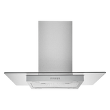 Campana de Isla IHD ISOLA MIAMI 90 de 90 cm con Filtros Purificadores y Cristal Plano en Acero Inoxidable