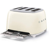 Tostador 4 Rebanadas Smeg TSF03CRUS Palanca de Elevación Manual Crema