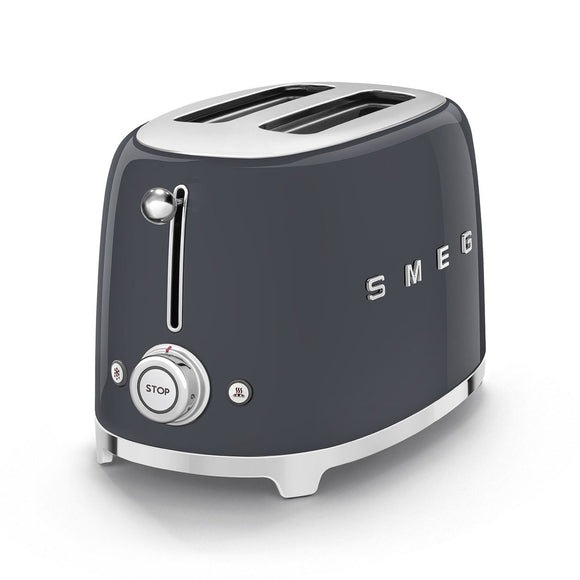 Tostador 2 Rebanadas Smeg TSF01GRUS Palanca de Elevación Manual Gris