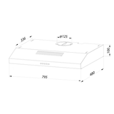 Campana Bajo Alacena / Gabinete IHD CB100X80 de 80 cm (31") con Filtros Purificadores en Acero Inoxidable (Copia)