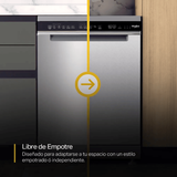 Lavavajillas Libre Whirlpool WDF730SFGD 62 cm (24") 15 servicios Acero Inoxidable