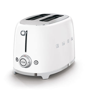 Tostador 2 Rebanadas Smeg TSF01WHUS Palanca de Elevación Manual Blanco