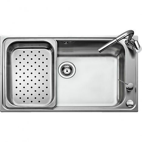 Tarja / Fregadero Teka BAHIA 1C PLUS para Empotrar de 86 cm (33 pulgadas) con Una Tina y Accesorio en Acero Inoxidable
