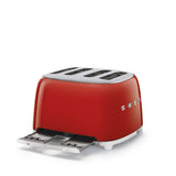 Tostador 4 Rebanadas Smeg TSF03RDUS Palanca de Elevación Manual Rojo