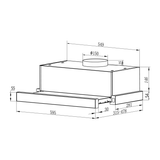 Campana Empotrable Nariz Extraíble IHD CEX60 de 60 cm (24 pulgadas) en Acero Inoxidable