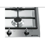 Parrilla Gas Empotre Smeg PGF32G de 30 cm y 2 Quemadores Acero Inox