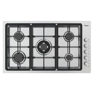 Parrilla Gas Empotre Whirlpool WP3550S de 86 cm 5 Quemadores Acero