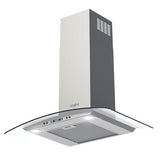 Campana Pared Whirlpool WHW7610S de 76 cm Purificadora Acero Inox y Cristal