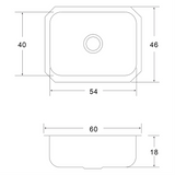 Copia de Tarja Sencilla Submontar EB Técnica CS300 Acero Inox Satinado