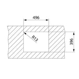 Tarja Submontar Teka BE LINEA RS15 50.40 M-XP de 54 cm (21") Una Tina Acero Inox