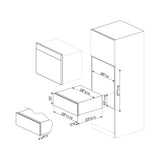 Cajón caliente Empotre Smeg CPRU330X 71 cm y 1.9 p³ Acero Inox