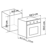 Horno Eléctrico Empotrable EB Técnica EB-525 de 60 cm Acero Inox y Cristal Doble