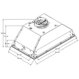 Campana Empotre Dentro Alacena Whirlpool WHL6030S de 53 cm (21") Acero Inox