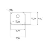 Tarja Para Submontar Teka BE 50.40 MAX Acero Inoxidable 31 Litros