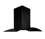 Campana Pared EB Técnica EB-393 de 90 cm Purificadora Acero Negro y Cristal