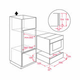 Cajón Caliente Extraíble Teka CP 150 GS + SEPARATE GLASS KIT de 60 cm (24")