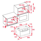 Horno Gas Empotre Teka HLF 9240 G BK de 90 cm (36") Acero Inox Antihuella Negro