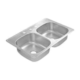 Tarja Doble Empotre EB Técnica C110 Acero Inoxidable Satinado
