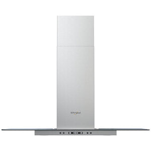 Campana Pared Whirlpool WHW9915S de 90 cm Purificadora Acero Inox y Cristal