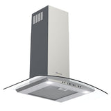 Campana Pared Whirlpool WHW7610S de 76 cm Purificadora Acero Inox y Cristal