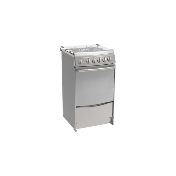 Estufa de gas al piso Teka FS 565 4G X de 51 cm en Acero Inox y Cristal Reflex