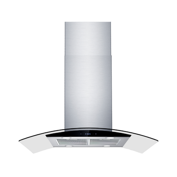 Campana Isla EB Técnica EB-393IC de 90 cm Purificadora Acero Inox y Cristal