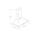 Campana Pared Whirlpool WHW9500S de 90 cm Purificadora Acero Inox Priamidal