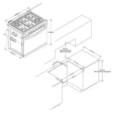 Estufa de Gas Empotre Acros ABR7140G de 80 cm (31") Color Tittanio