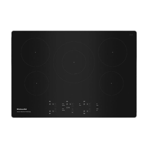 Parrilla de Inducción Vitrocerámica Empotre KitchenAid KCIG550JSS de 79.2 cm
