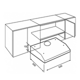 Campana Bajo Alacena / Gabinete Teka TMX 50 INOX en Acero Inoxidable
