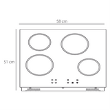 Parrilla Eléctrica Vitrocerámica Empotre EB Técnica EB-VITRO60 de 58 cm