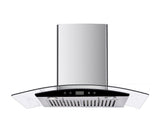 Campana Pared EB Técnica EB-392 de 90 cm Purificadora Acero Inox Cristal
