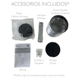 Campana de Isla IHD ISOLA MIAMI 90 de 90 cm con Filtros Purificadores y Cristal Plano en Acero Inoxidable