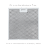 Campana de Pared IHD CH MILAN 60 de 60 cm (24 pulgadas) Filtros Purificadores en Acero Inoxidable y Cristal Curvo