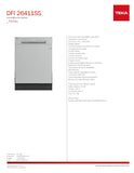 Lavavajillas Empotrable Teka DFI 26411SS para 14 Servicios de 60 cm Acero Inox