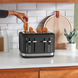 Tostador Kitchenaid Kmt4109bm 4 Rebanadas 1800w Black Matte