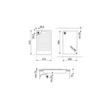 Parrilla Eléctrica Empotre Smeg PGF30B de 30 cm y 2 Quemadores Acero Inox