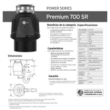 Triturador De Alimentos Insinkerator Premium 700 De 0.75 Hp