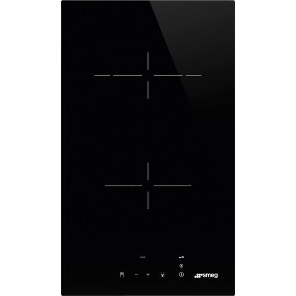 Parrilla Eléctrica Vitrocerámica Empotre Smeg SE232TD1 de 30 cm y 2 Zonas