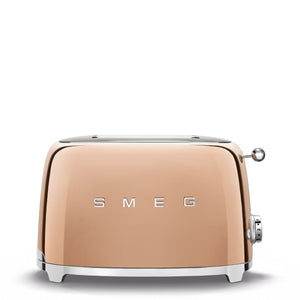 Tostador 2 Rebanadas Smeg TSF01RGUS Palanca de Elevación Manual Oro Rosa