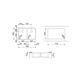 Tarja Doble Submontar Smeg UM4040 Acero Inox Cepillado
