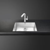 Tarja Sencilla Submontar Smeg VSTQ72-2 de 72 Cm en Acero Inox Cepillado