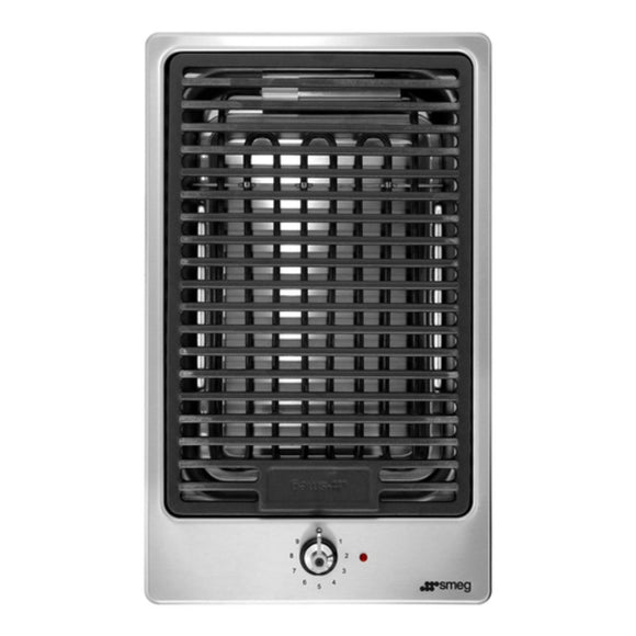 Parrilla Eléctrica Empotre Smeg PGF30B de 30 cm y 2 Quemadores Acero Inox