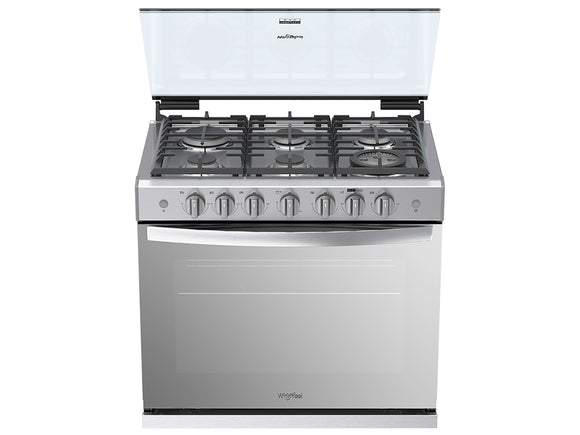 Estufa de Gas Empotrable Whirlpool WER5100S de 76 cm (30 pulgadas) en Acero Inoxidable y Acabado Espejo