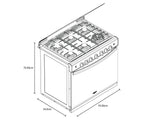 Estufa de Gas Empotrable Whirlpool WER5100S de 76 cm (30 pulgadas) en Acero Inoxidable y Acabado Espejo