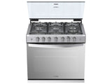 Estufa de Gas Empotrable Whirlpool WER5100S de 76 cm (30 pulgadas) en Acero Inoxidable y Acabado Espejo