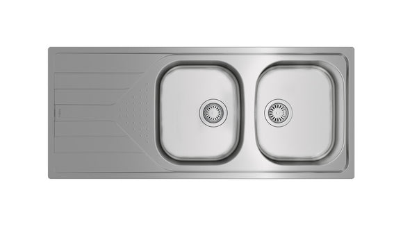 Tarja Empotrar Acero Inox Teka Universe 80 T-XP 2B 1D Dos Tinas 34 cm